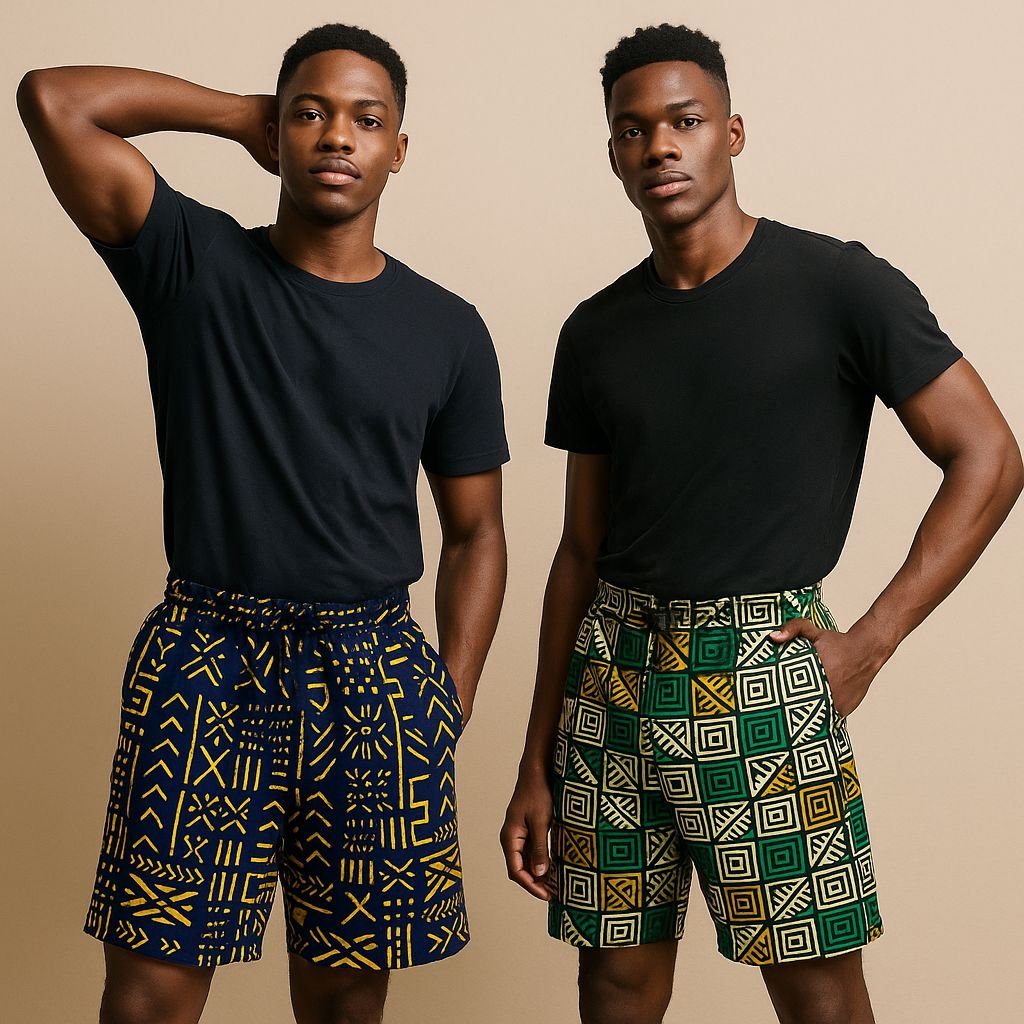 Bermuda homme en tissu africain